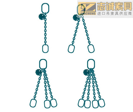 德国JDT含吊环的成套链条索具,含吊环吊链